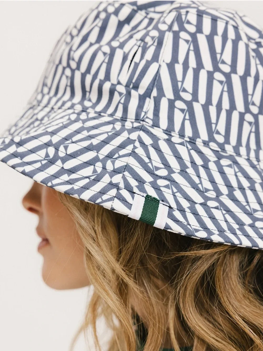 🆕 NWOT FORE ALL AUSTI Bucket Hat Logo Preppy Navy White Cotton Golf SUN BLOCK